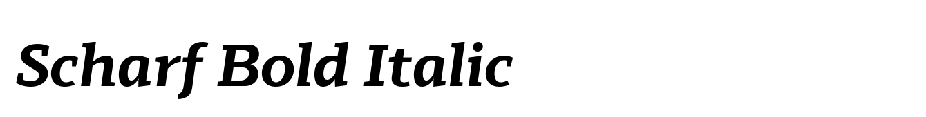 Scharf Bold Italic
